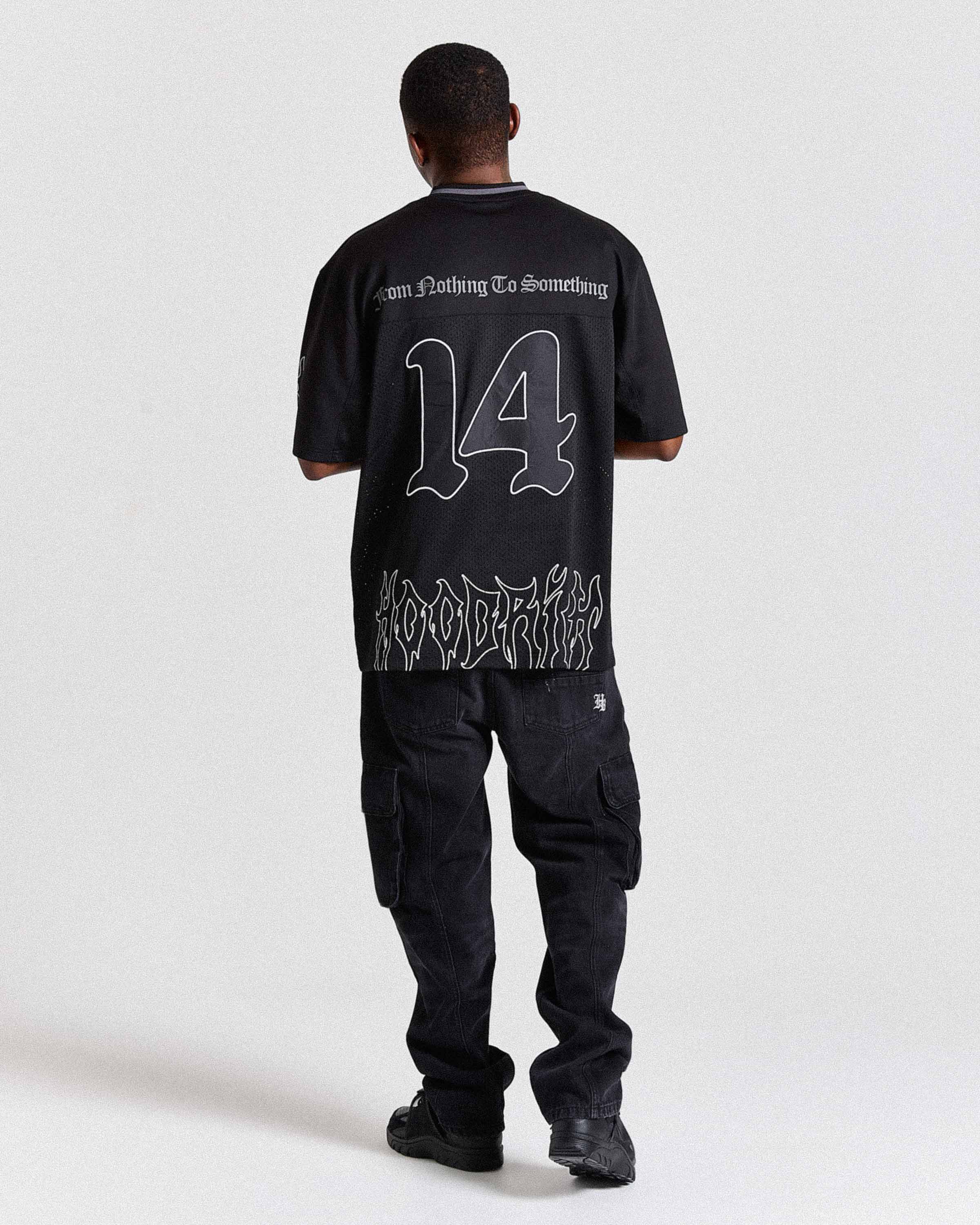 Spectral Oversized Mesh Jersey - Black/White - Image 4
