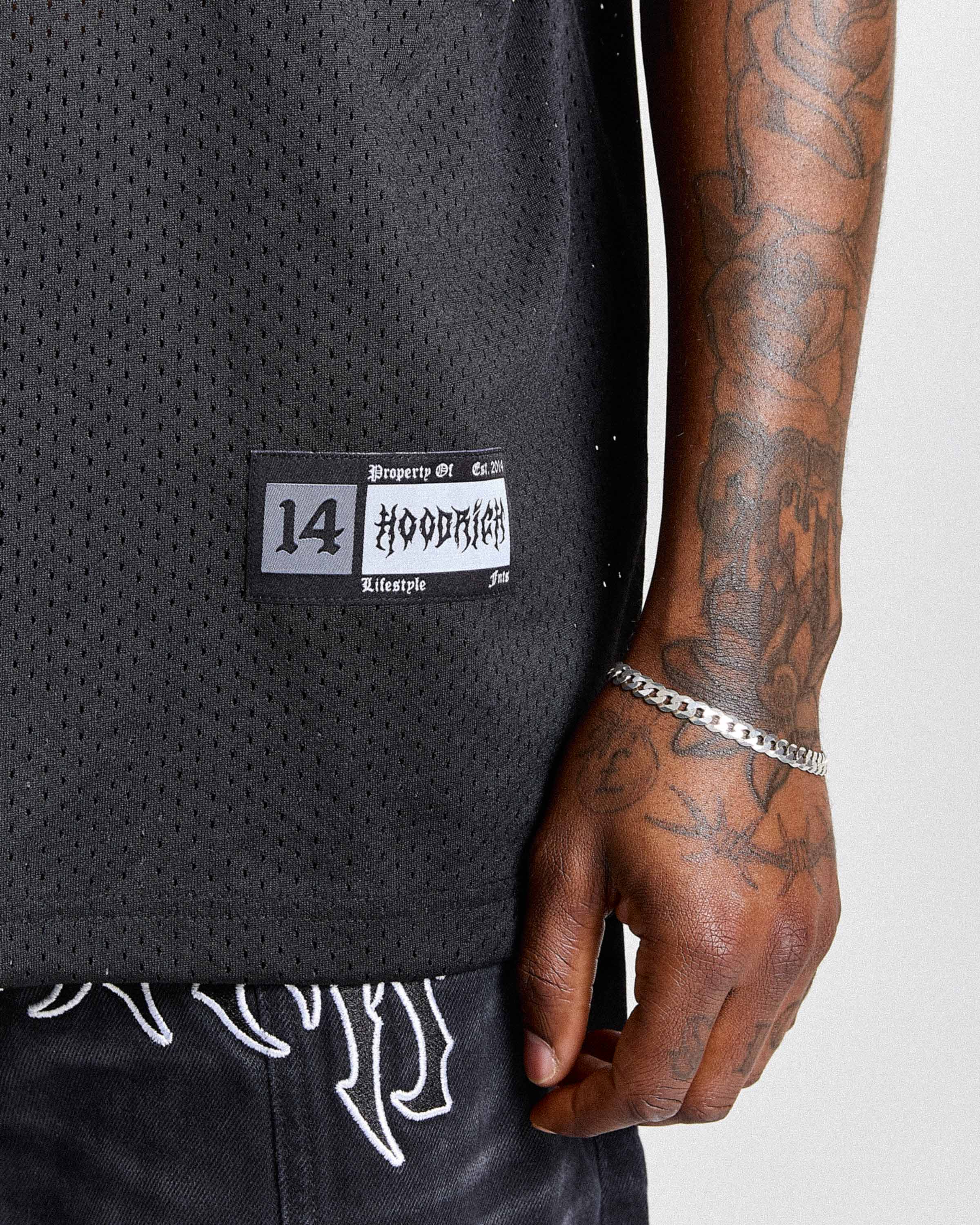 Spectral Oversized Mesh Jersey - Black/White - Image 7
