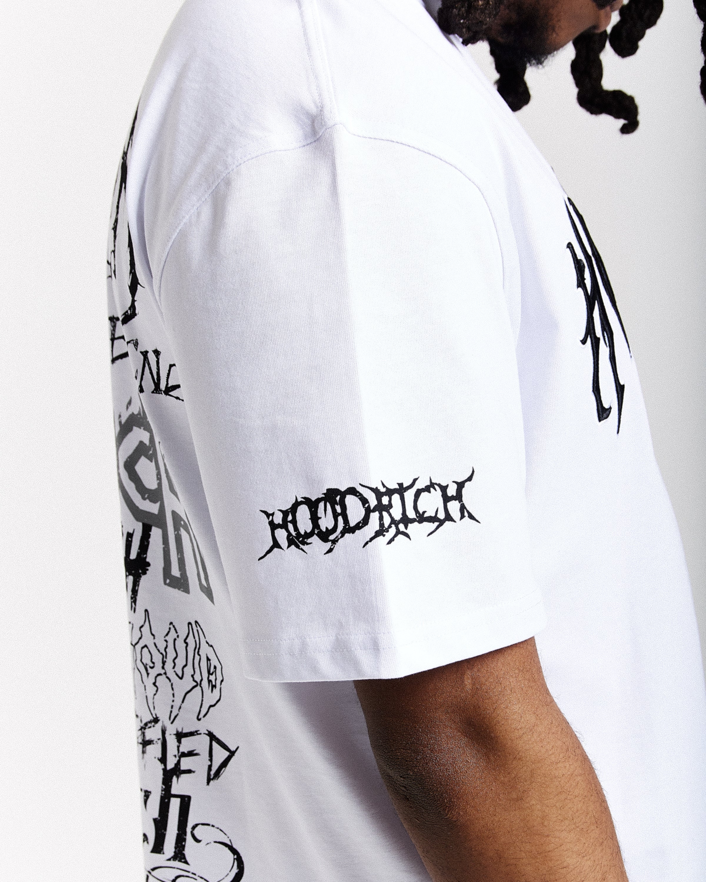 Spectral Oversized T-Shirt - White/Black - Image 5