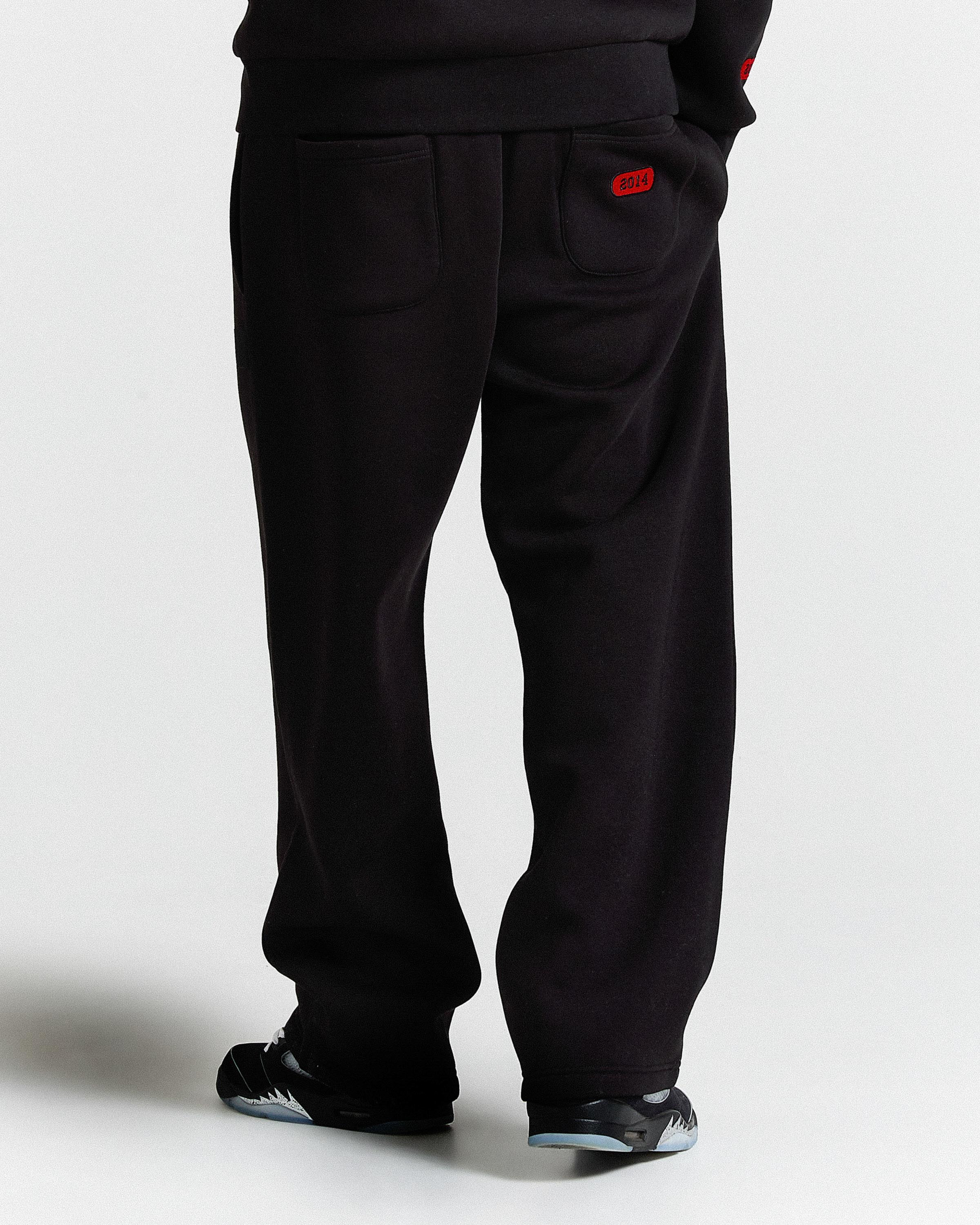 Stade Oversized Wide Leg Joggers - Black/White - Image 2