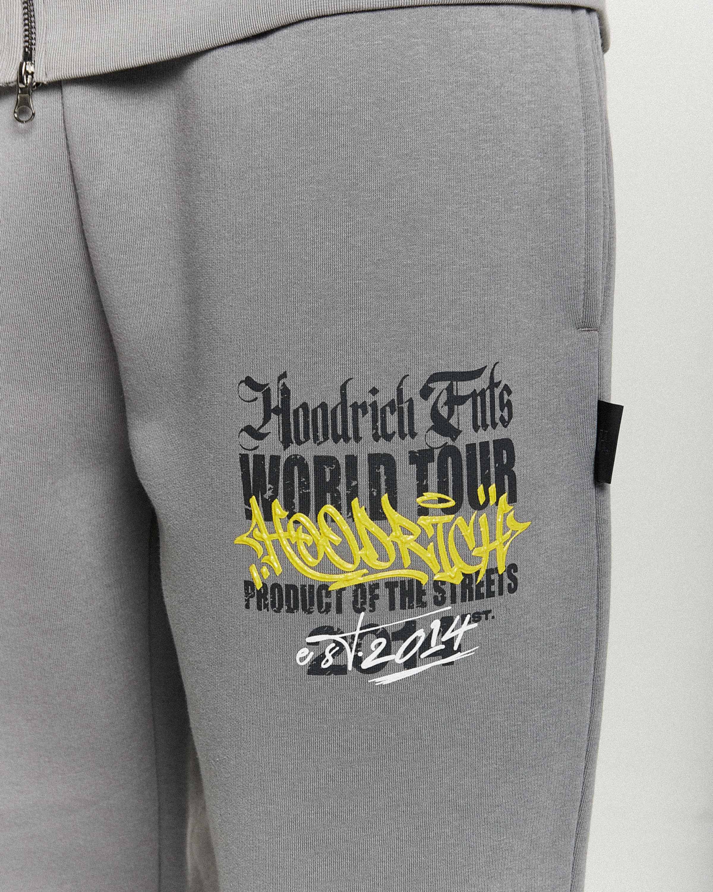 Stamp Tour Oversized Joggers - Grey/Black/Yellow - Image 5