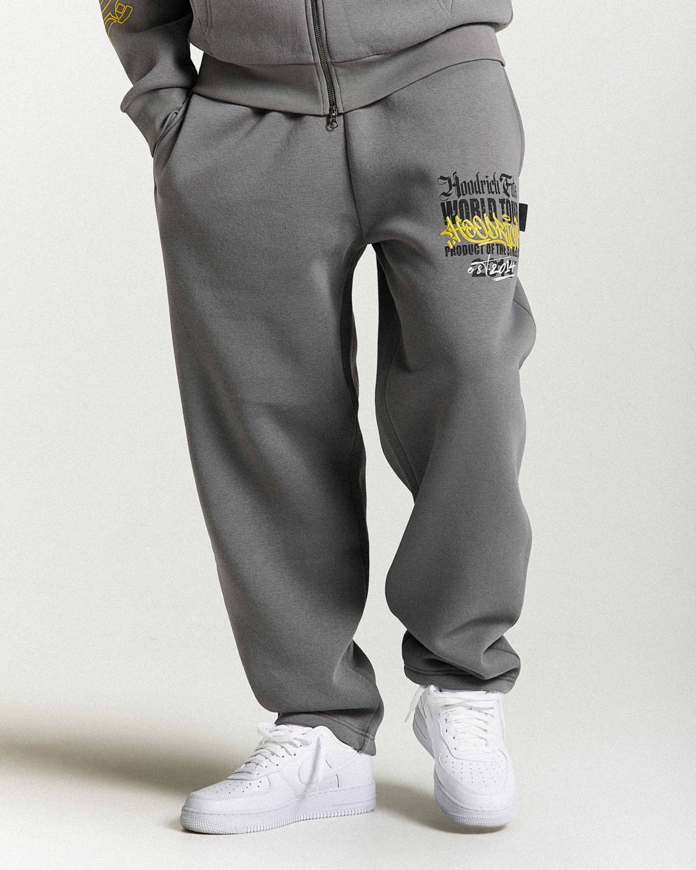 Stamp Tour Oversized Joggers - Grey/Black/Yellow - Image 7