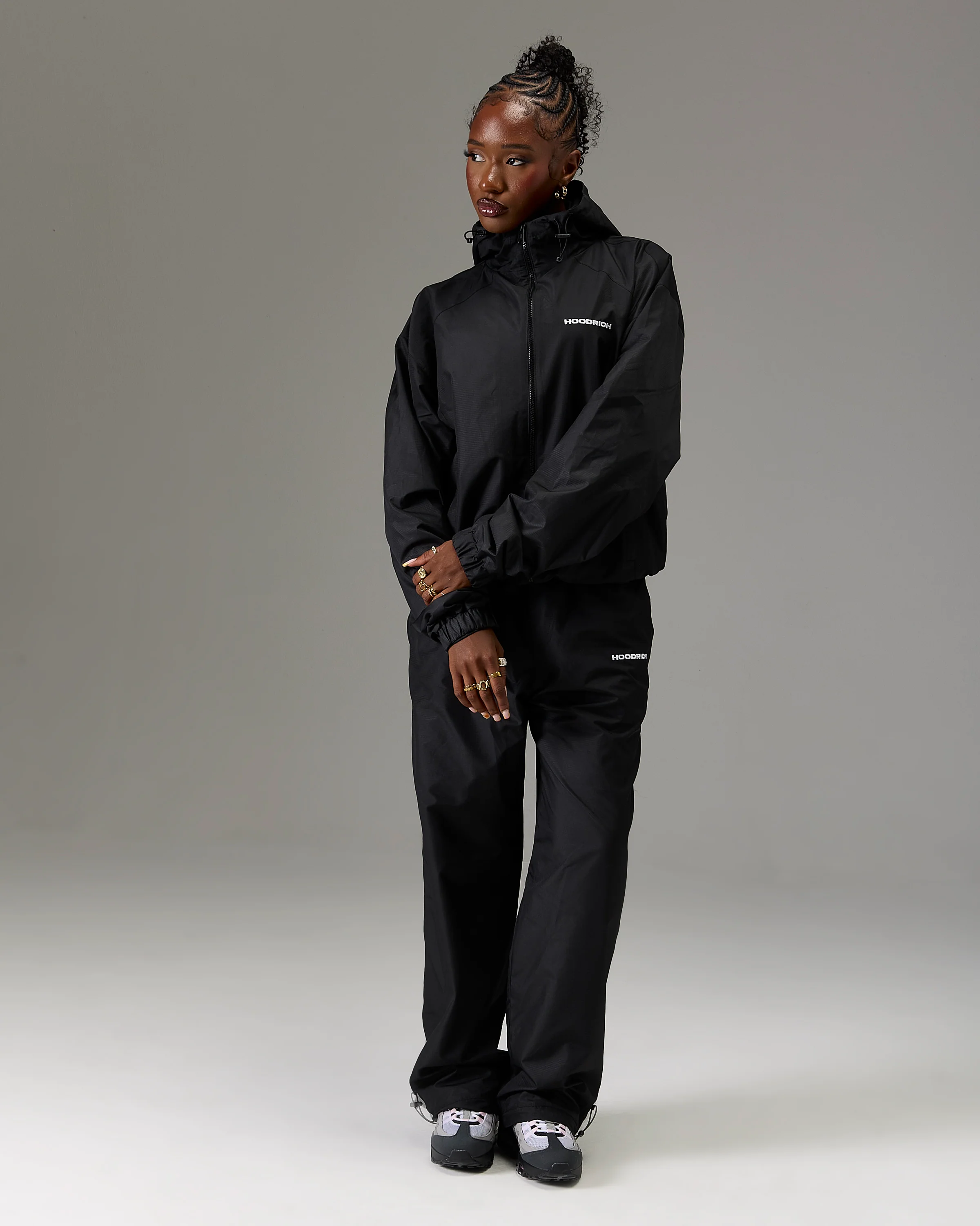 The Winner's Circle Ripstop Woven Jacket - Black/White - Image 11