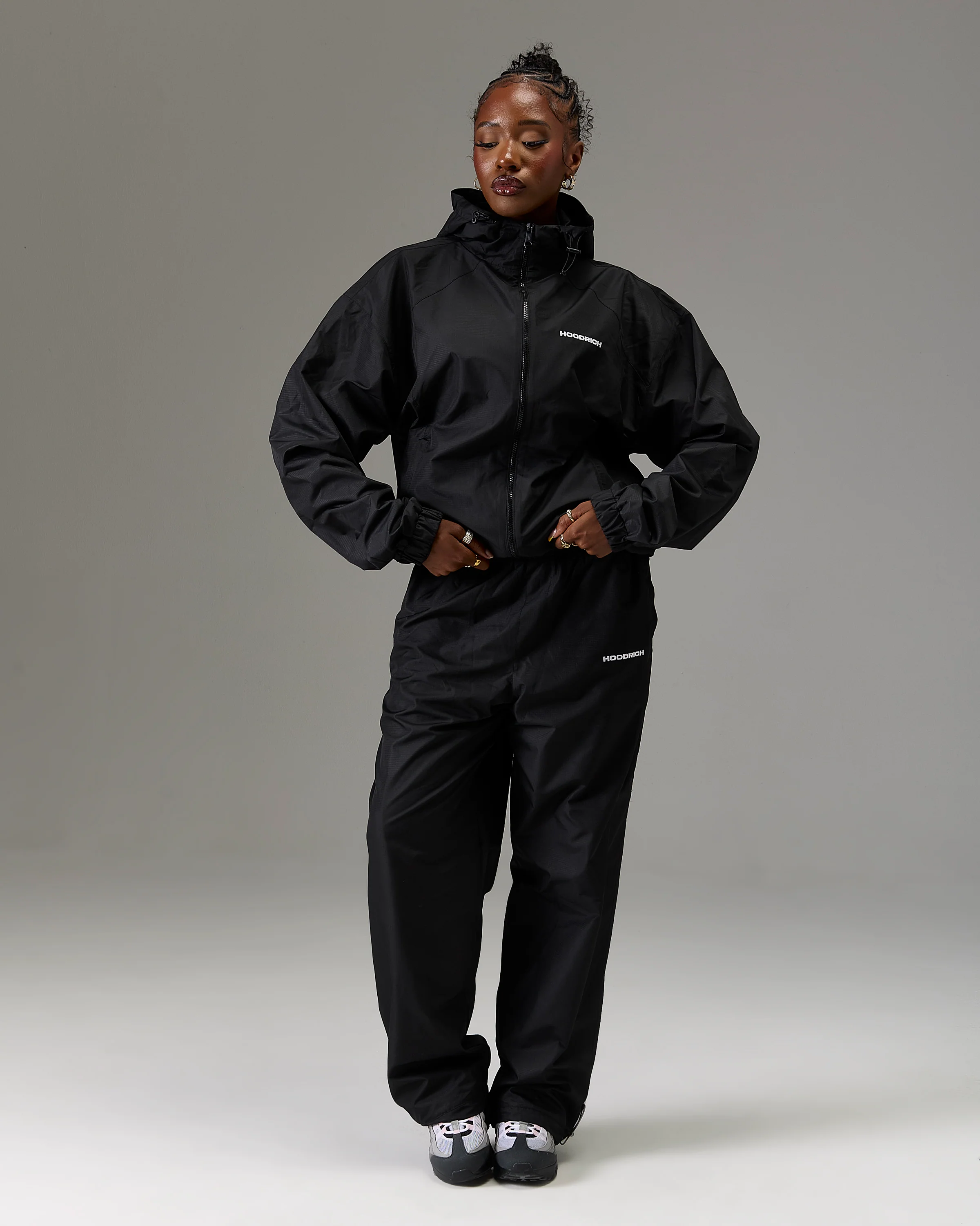 The Winner's Circle Ripstop Woven Jacket - Black/White - Image 12