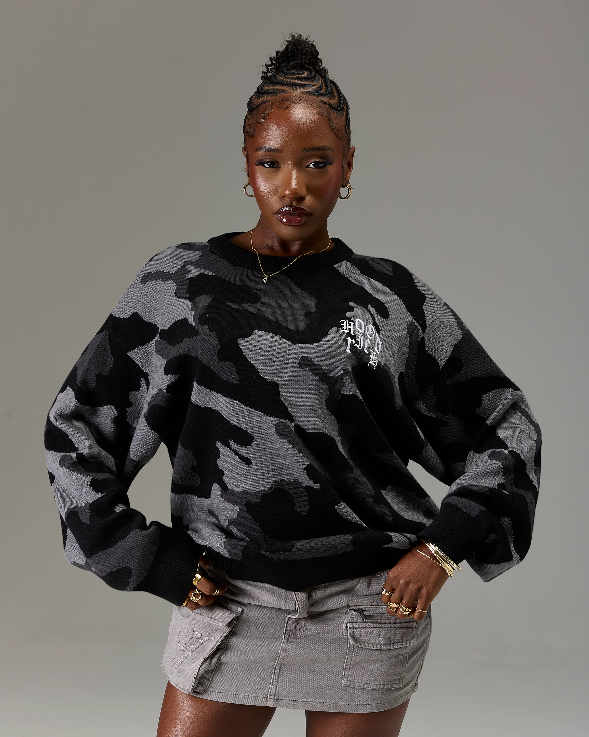 The Winner's Circle Knitwear Sweater - Black/Camo - Image 15