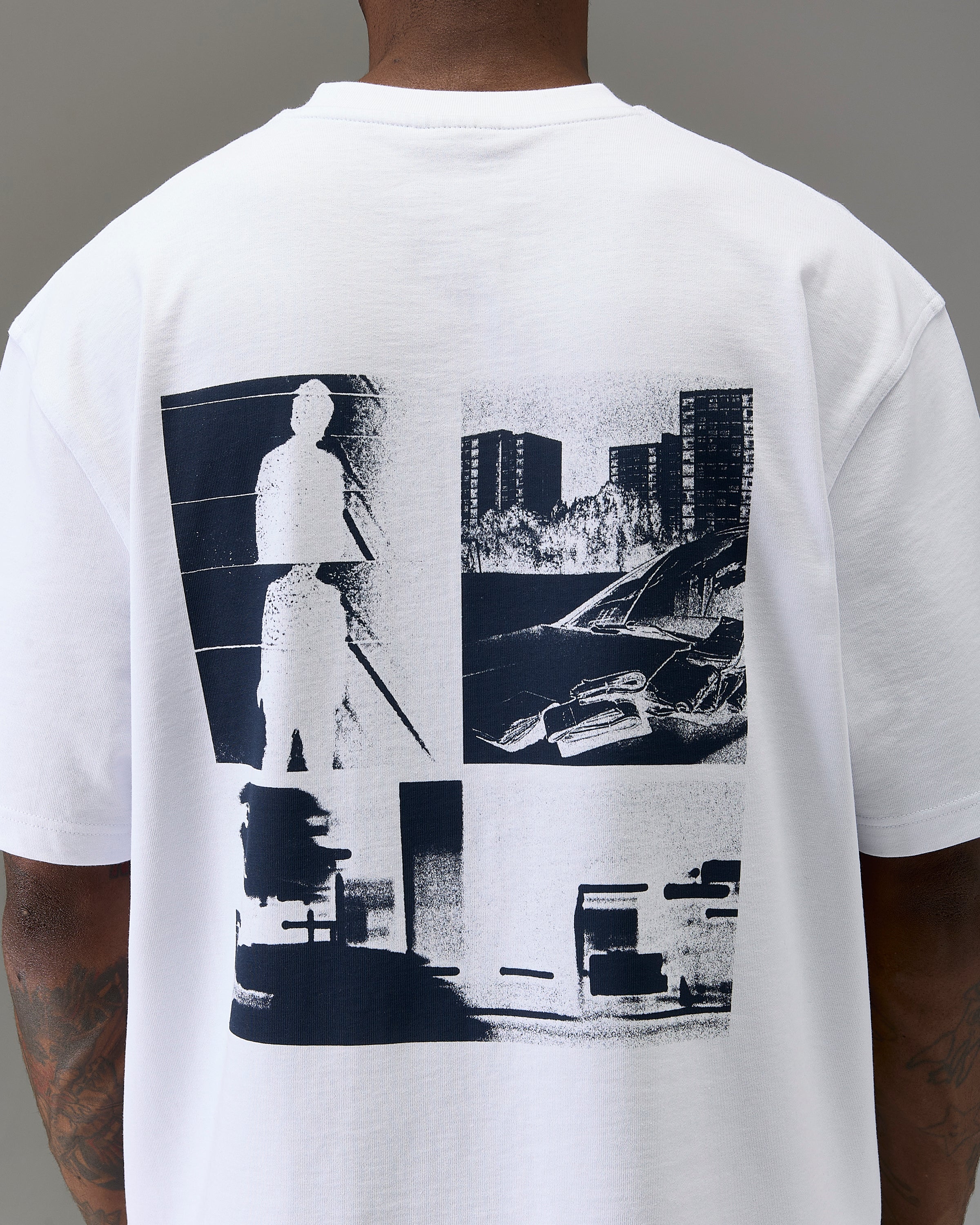 The Winner's Circle Oversized T-Shirt - White/Blue - Image 6