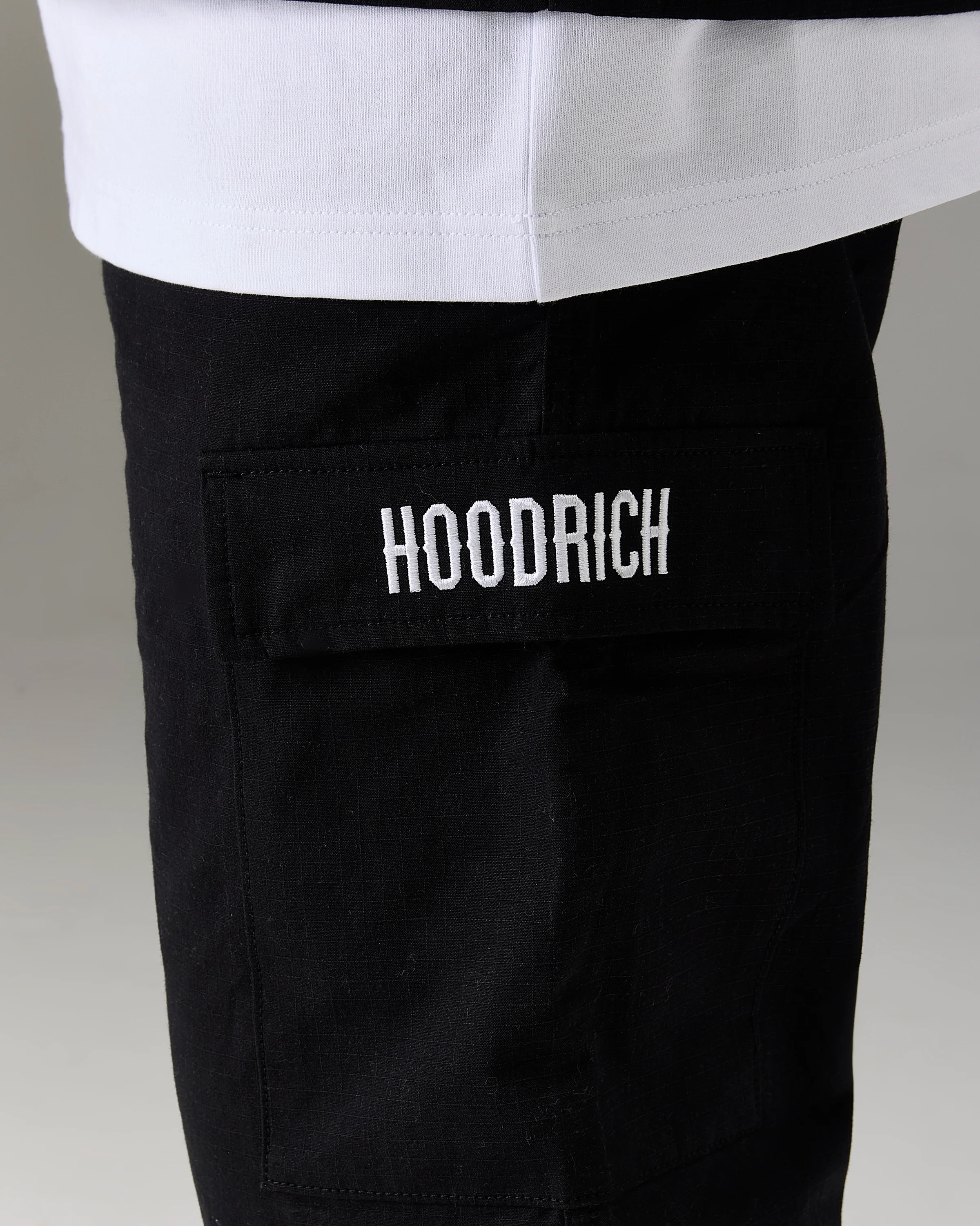 The Winner's Circle Ripstop Cargo Shorts - Black/White - Image 7