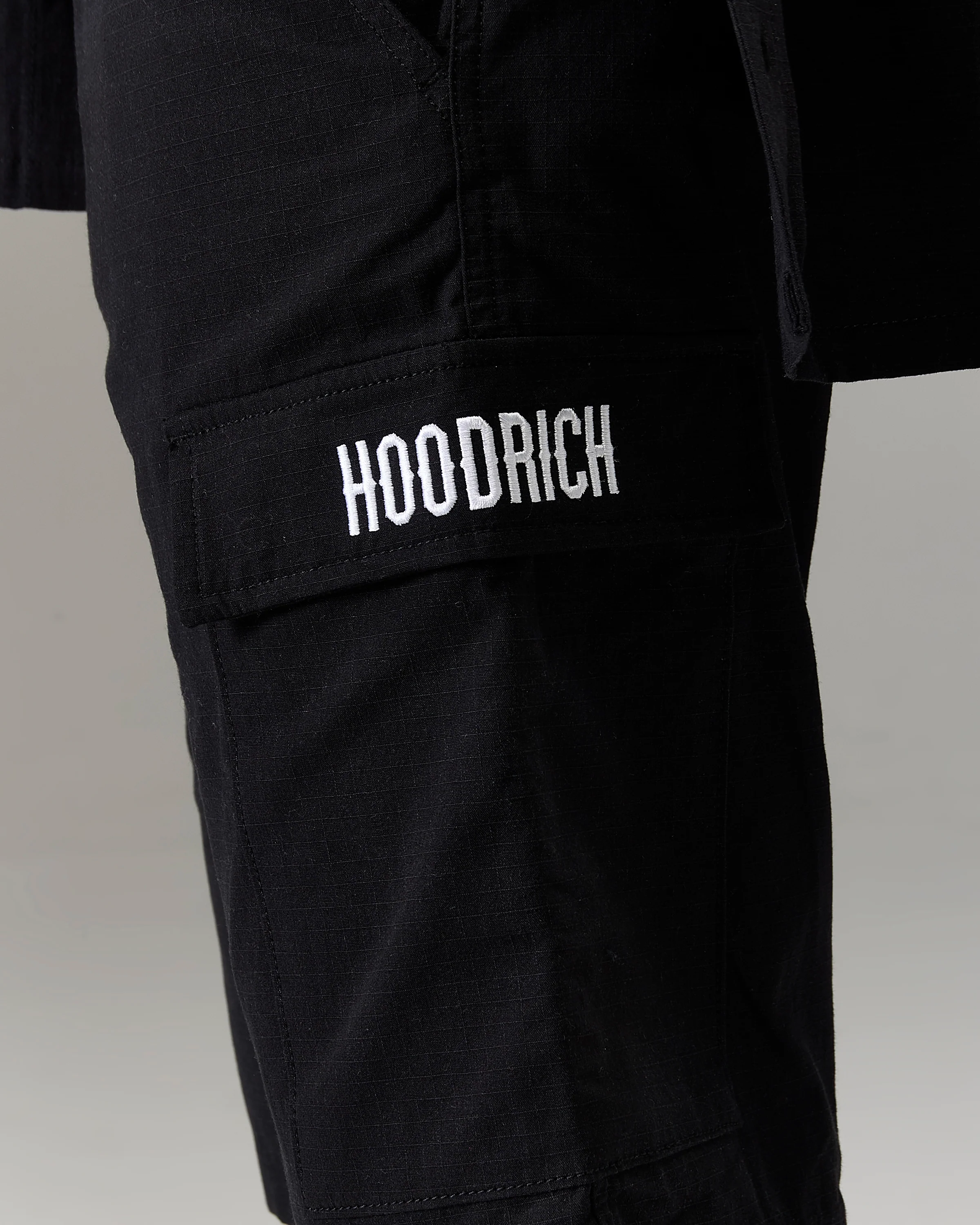 The Winner's Circle Ripstop Cargo Shorts - Black/White - Image 9