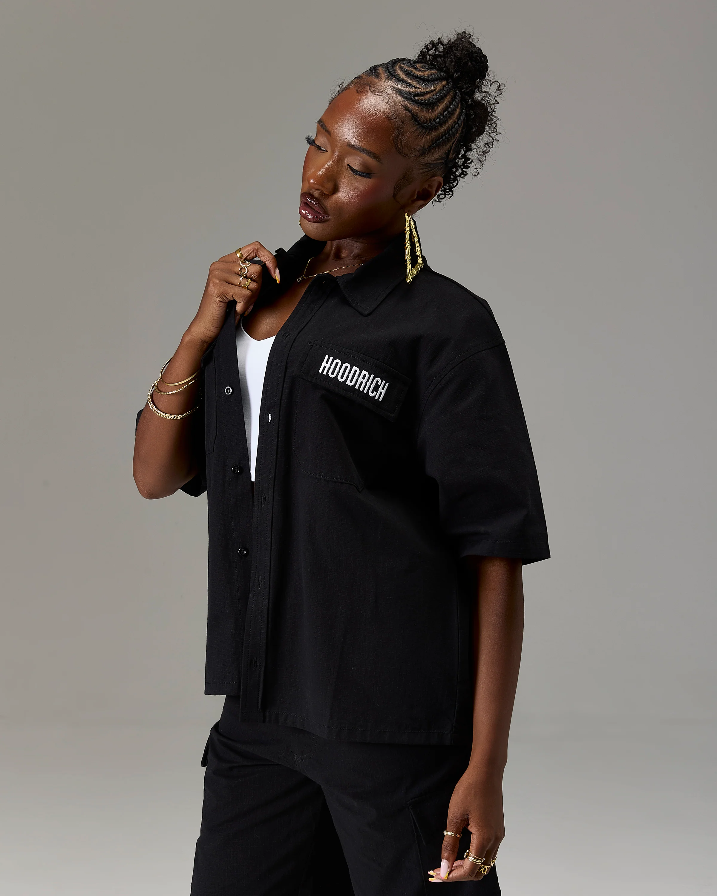 The Winner's Circle Ripstop Shirt - Black/White - Image 15