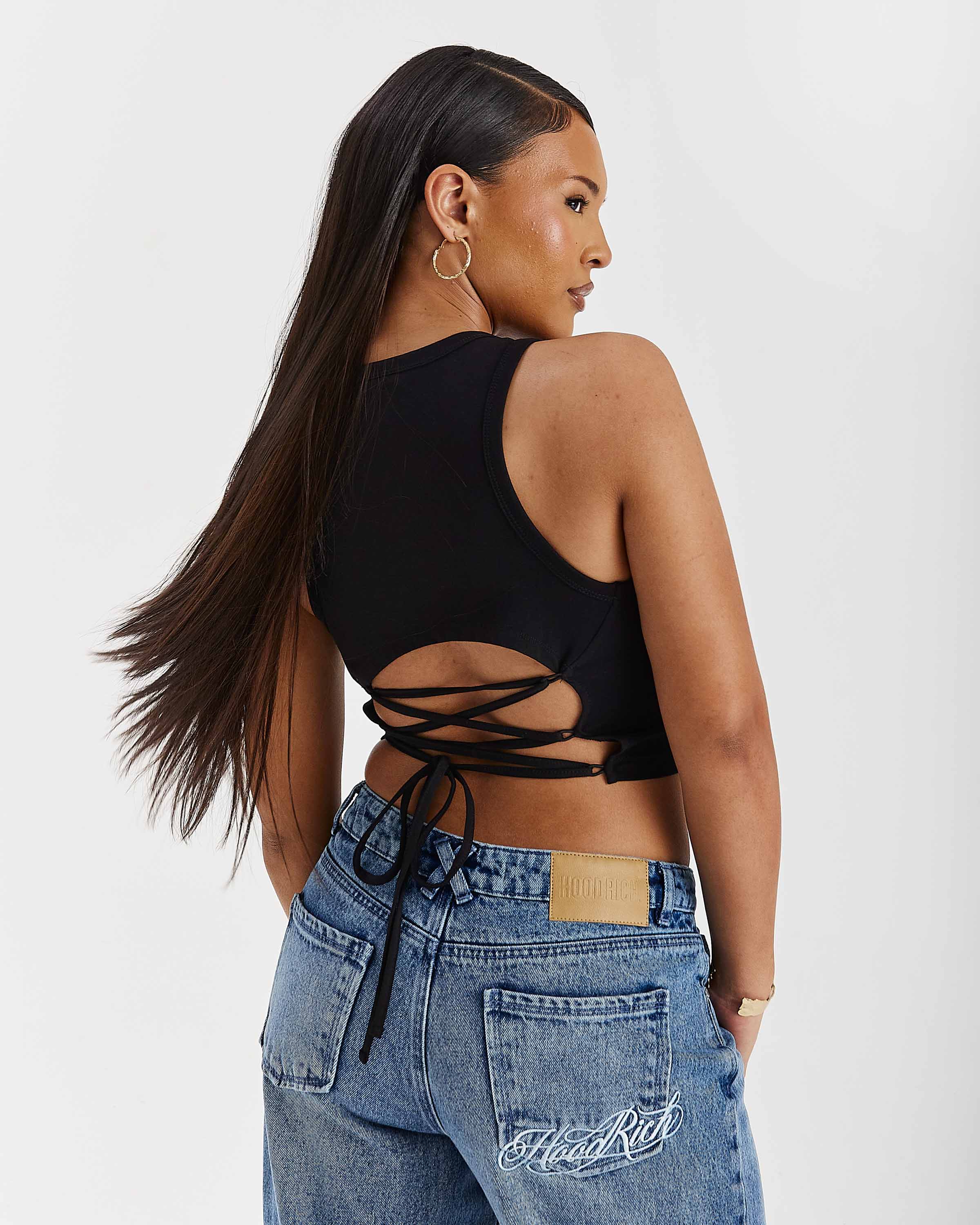 Token Wide Leg Cargo Jeans - Washed Mid Blue - Image 6
