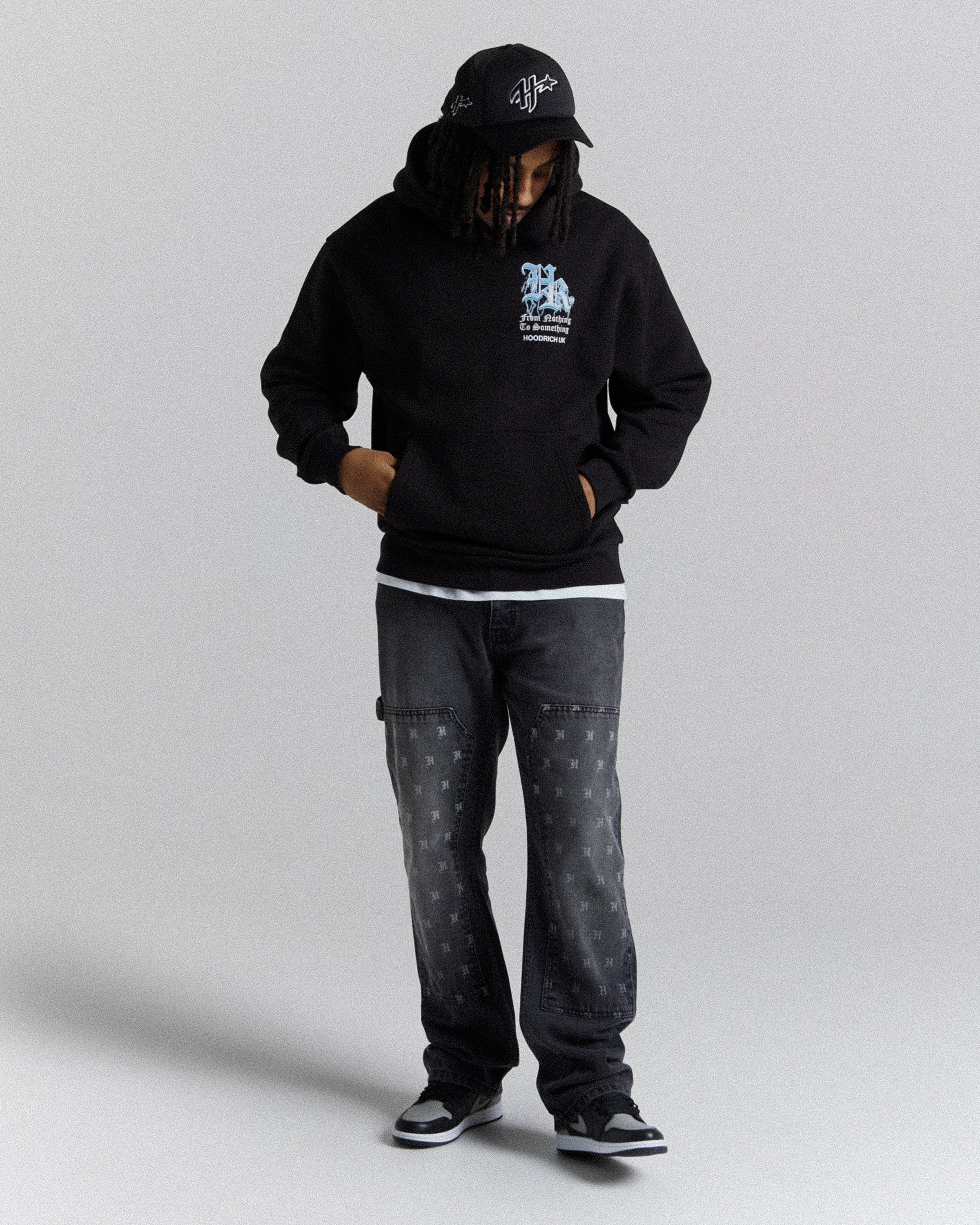 Tornado Oversized Hoodie  - Black/White/Blue - Image 6