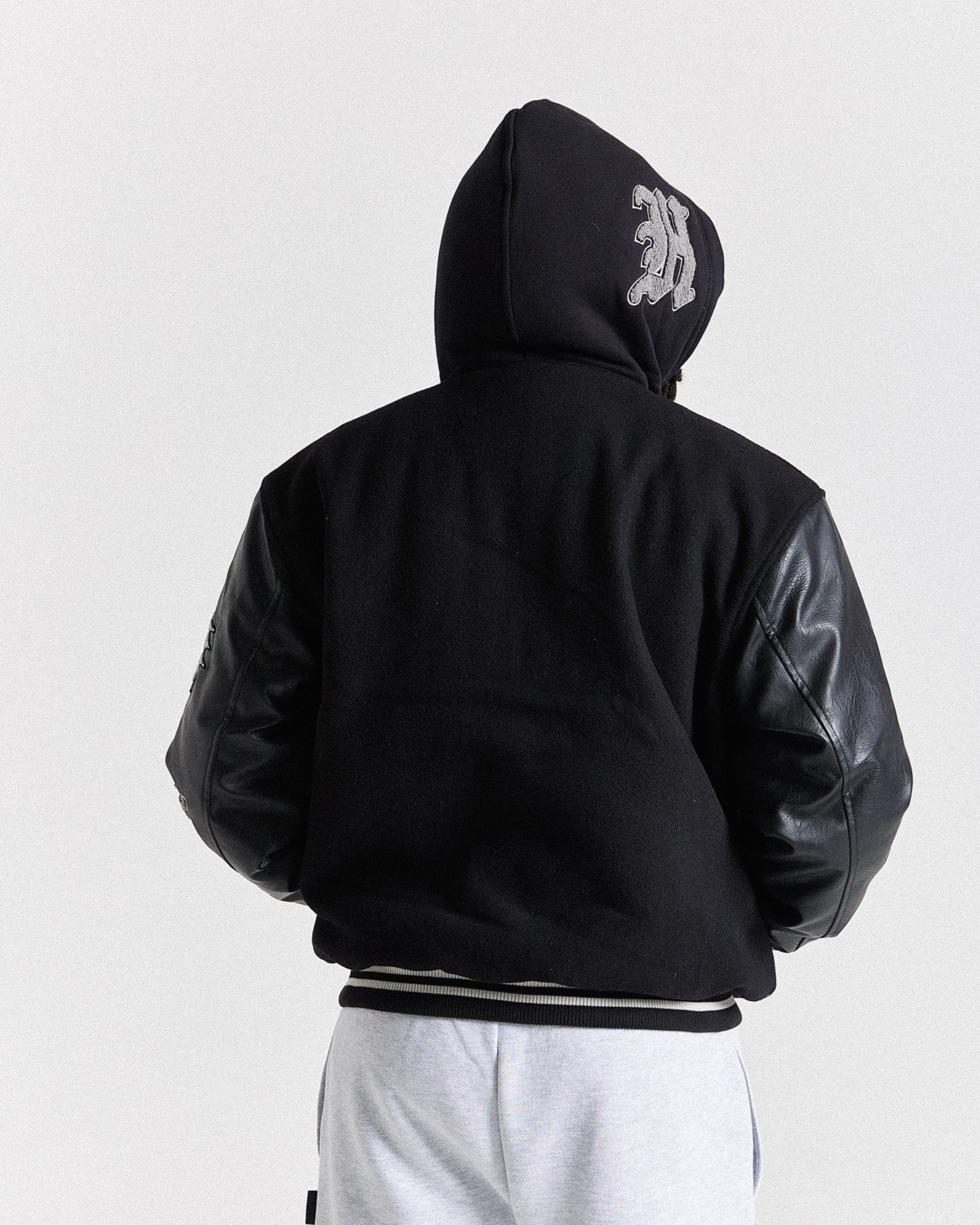 Vertigo Varsity Jacket - Black/Grey - Image 4