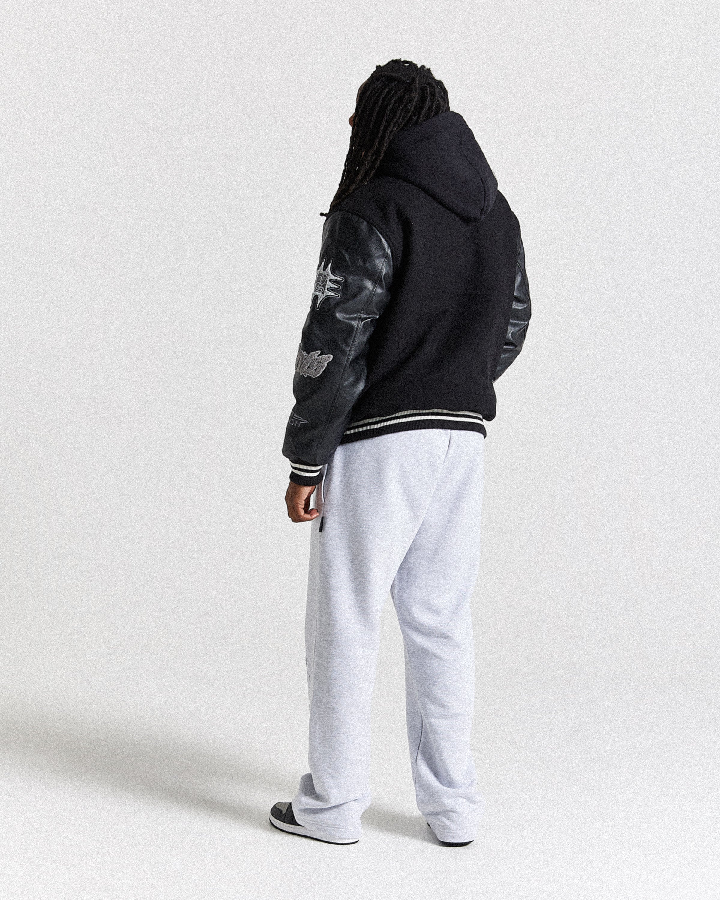 Vertigo Varsity Jacket - Black/Grey - Image 9