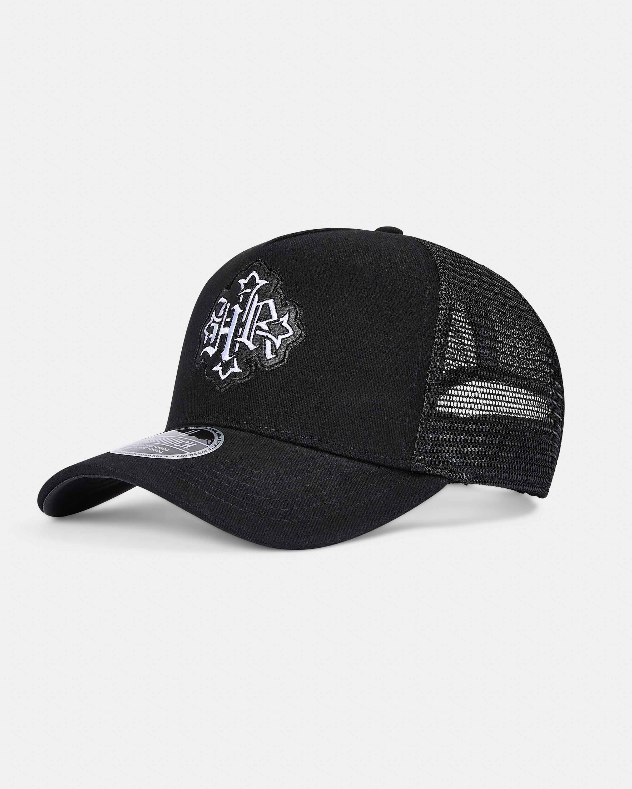 Virtux 5 Panel Trucker Cap - Black/White - Image 6