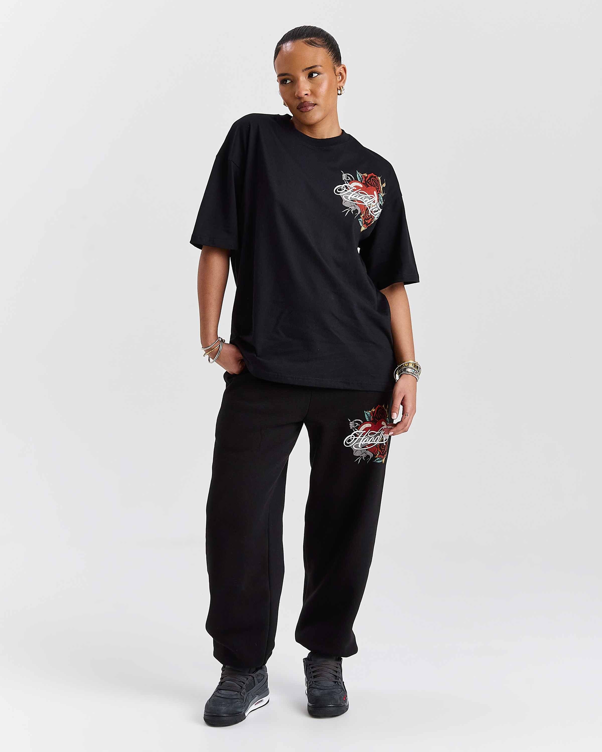 Vox Oversized Joggers - Black/Red - Image 3