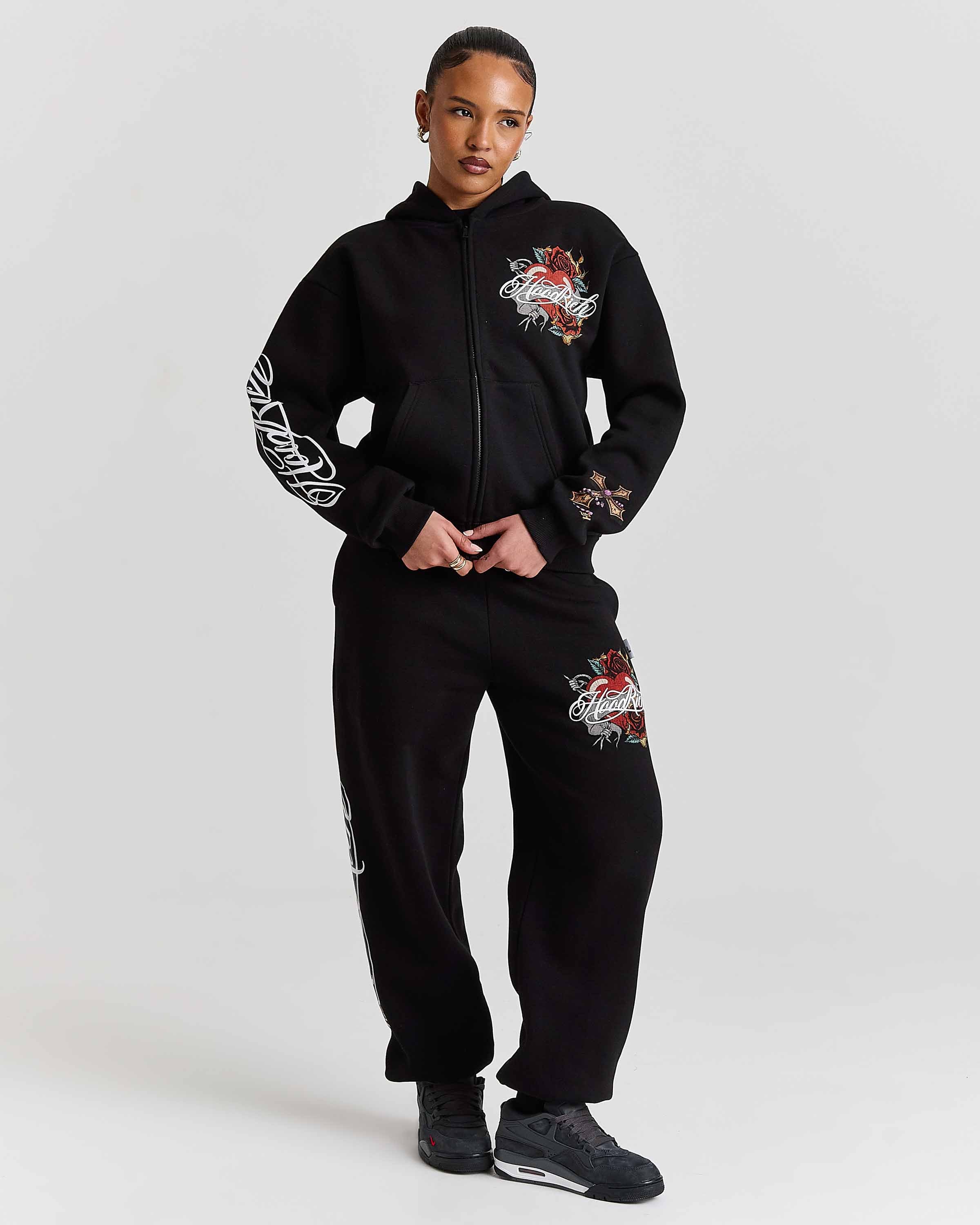 Vox Oversized Joggers - Black/Red - Image 8