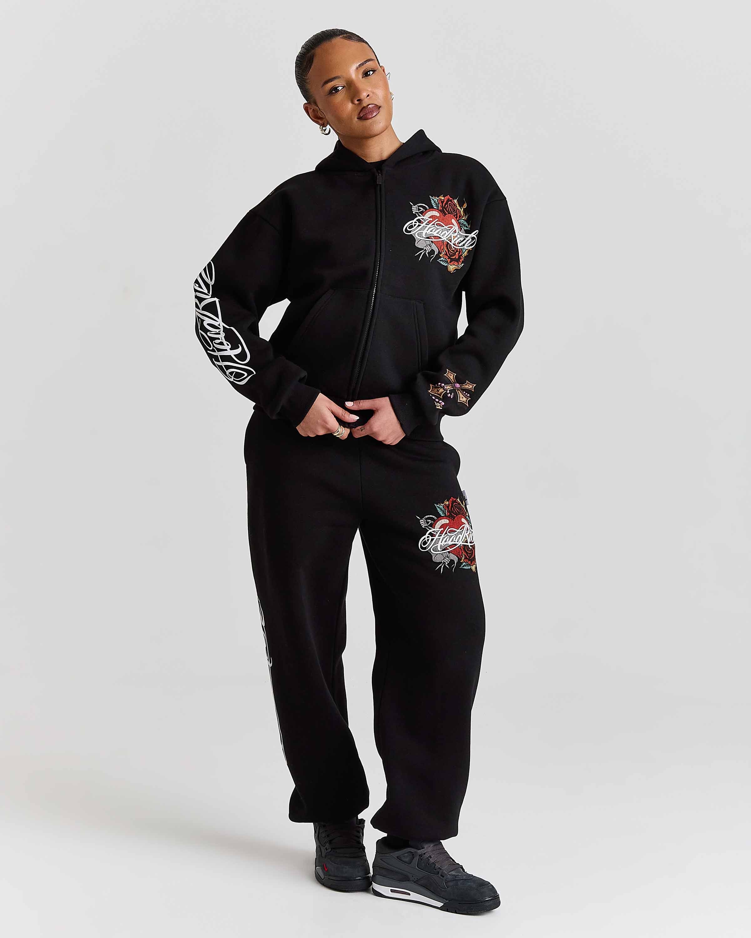 Vox Oversized Joggers - Black/Red - Image 9