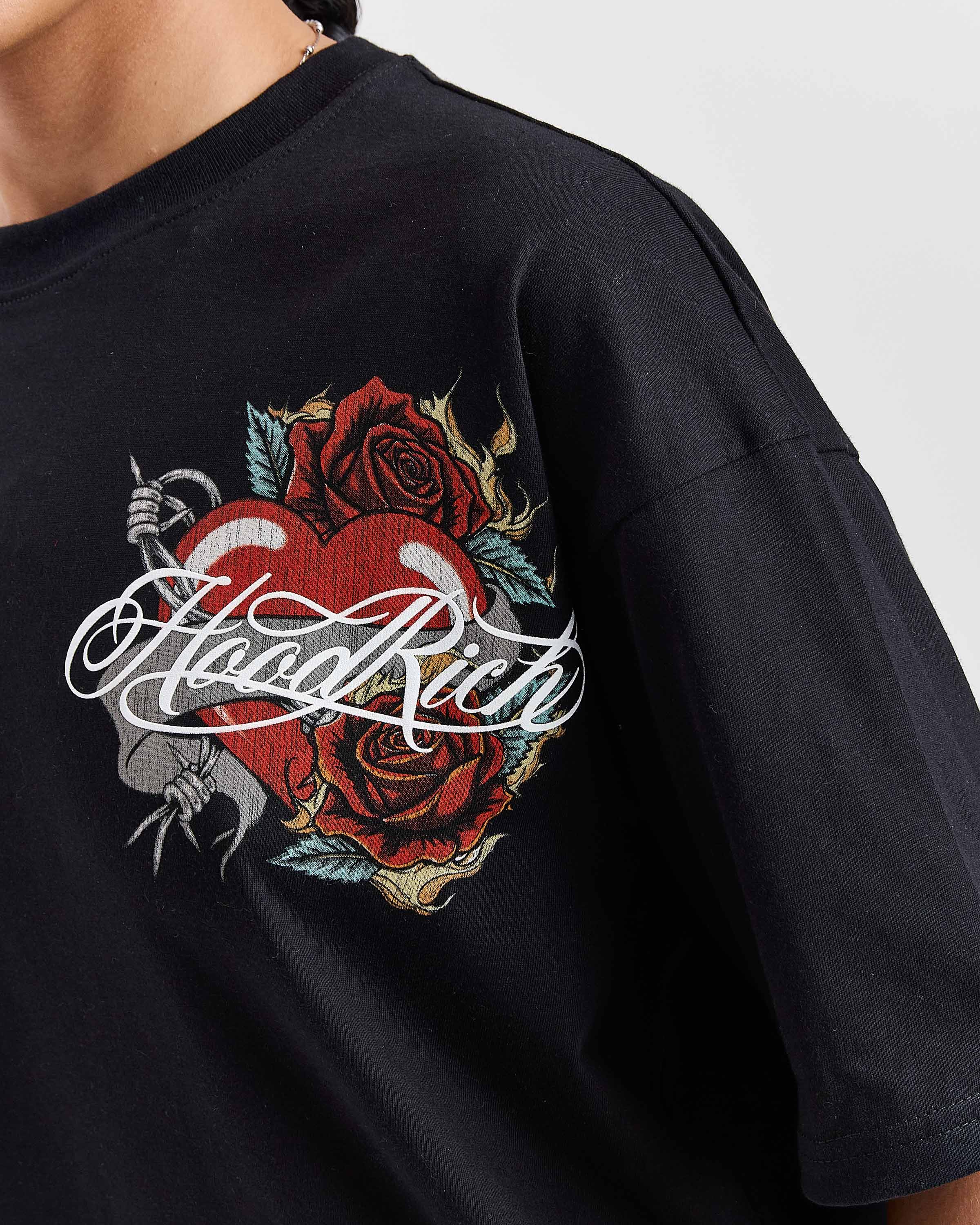 Vox Oversized T-Shirt - Black/Red - Image 2