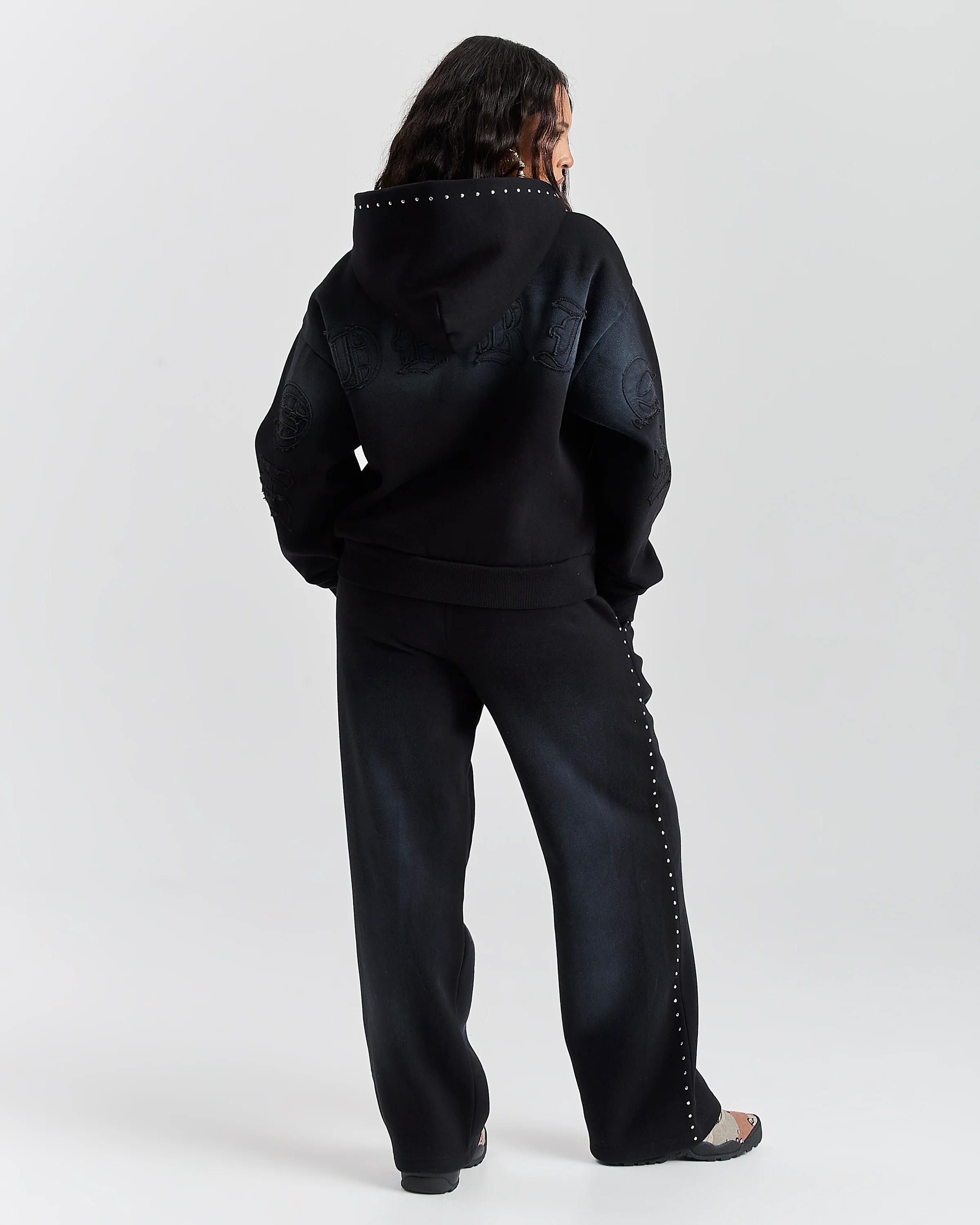 The Winner's Circle Aspen Wide Leg Joggers - Black - Image 10