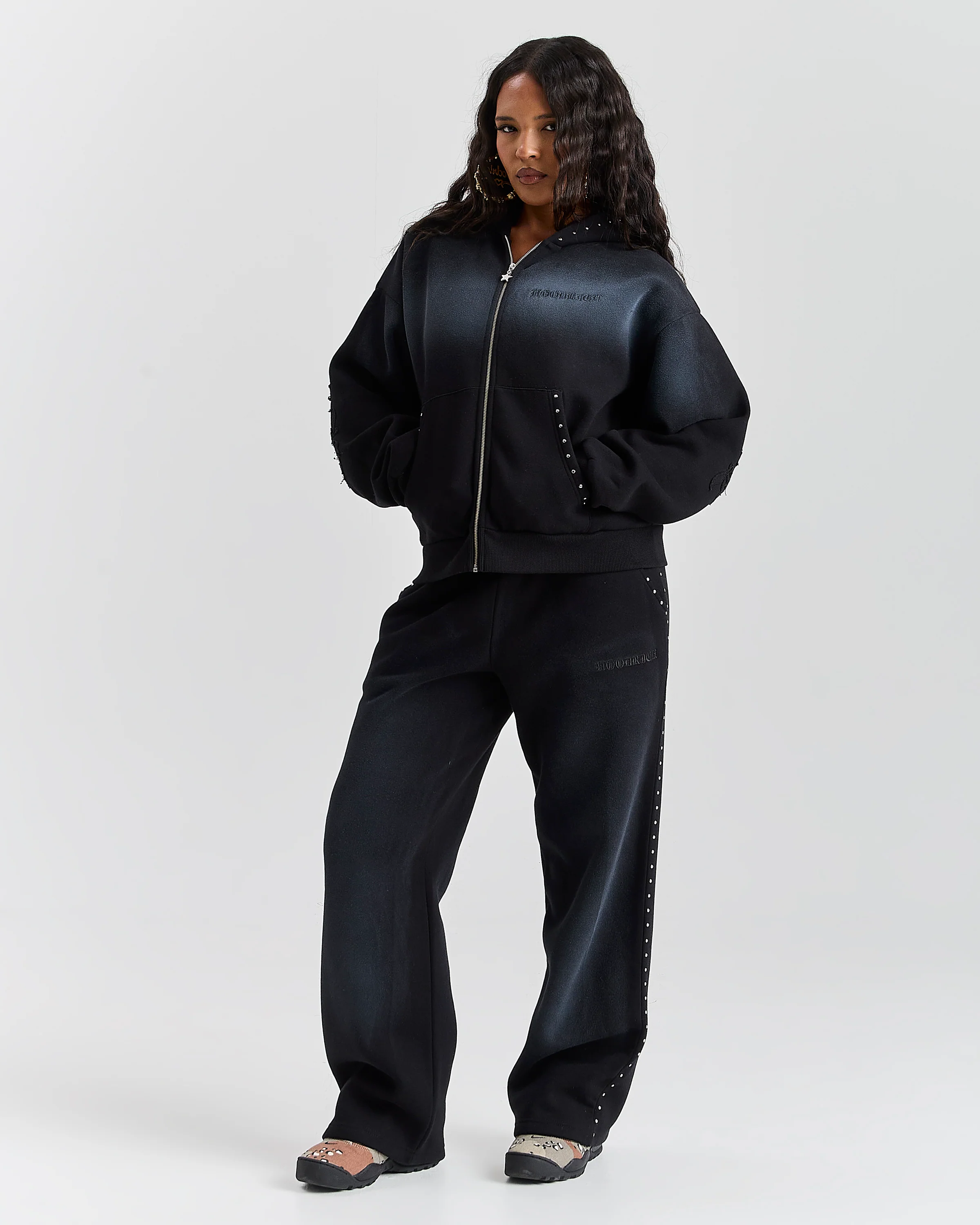 The Winner's Circle Aspen Wide Leg Joggers - Black - Image 5