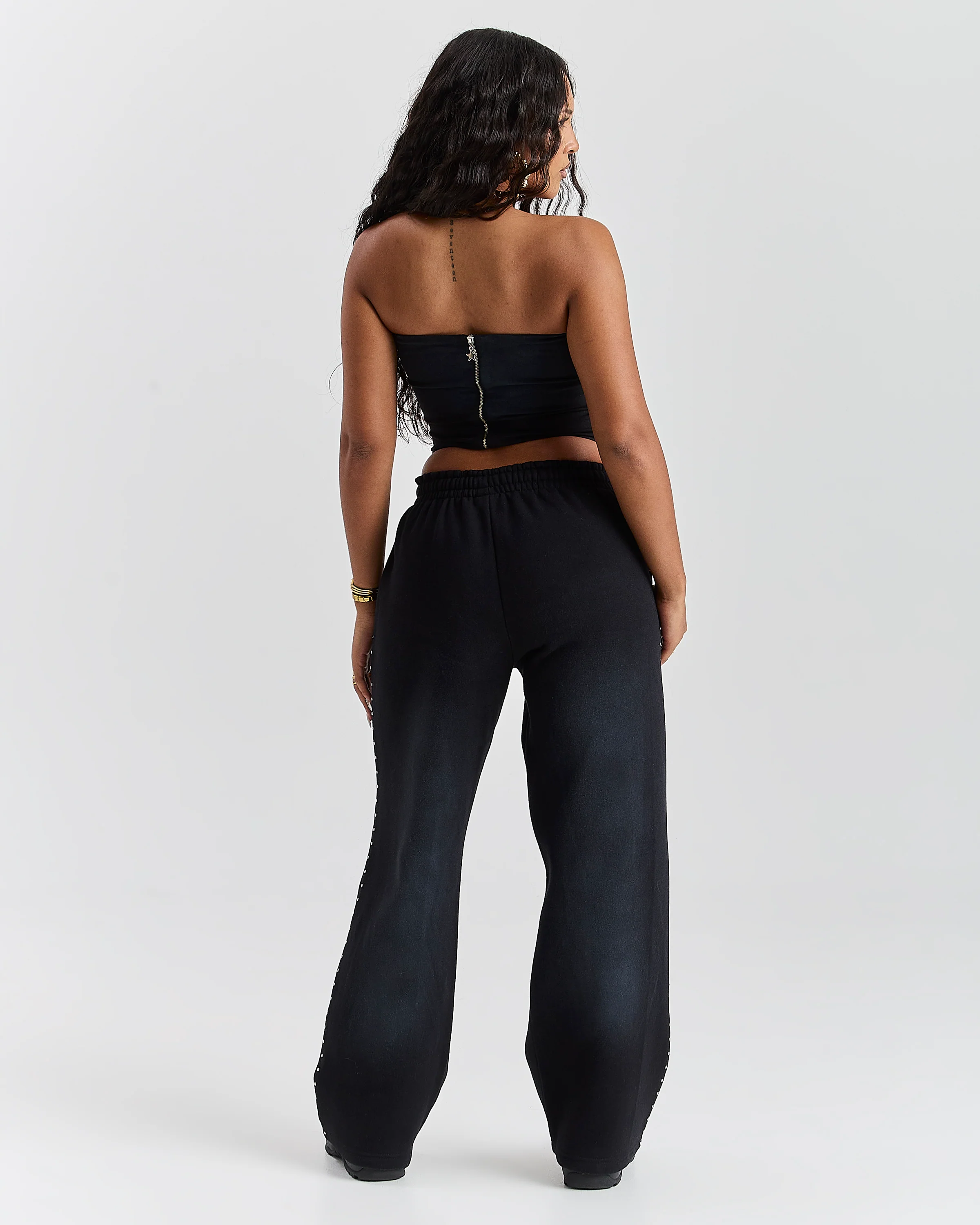 The Winner's Circle Aspen Wide Leg Joggers - Black - Image 9