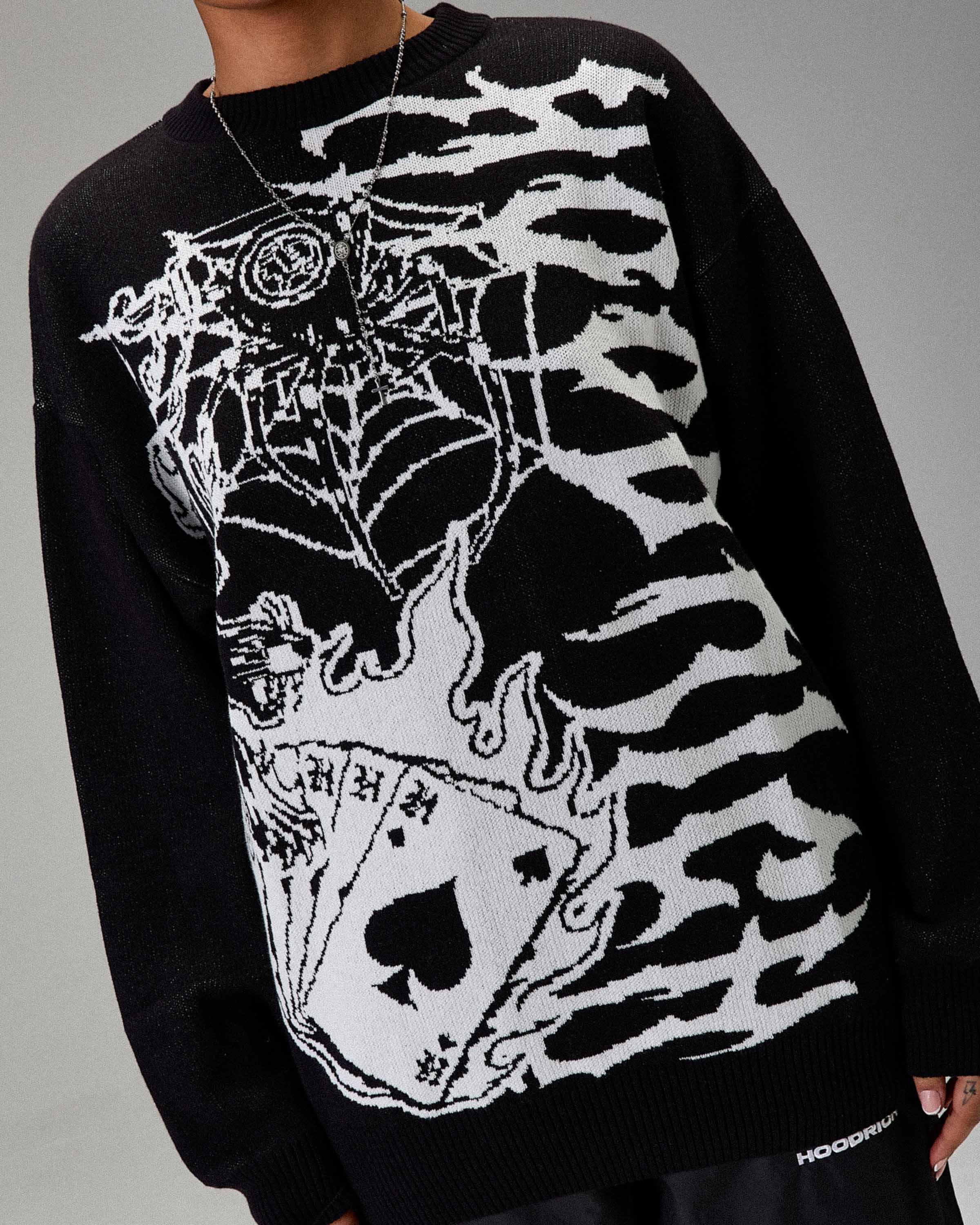 The Winner's Circle Wreckage Knitwear Sweater - Black/white - Image 11
