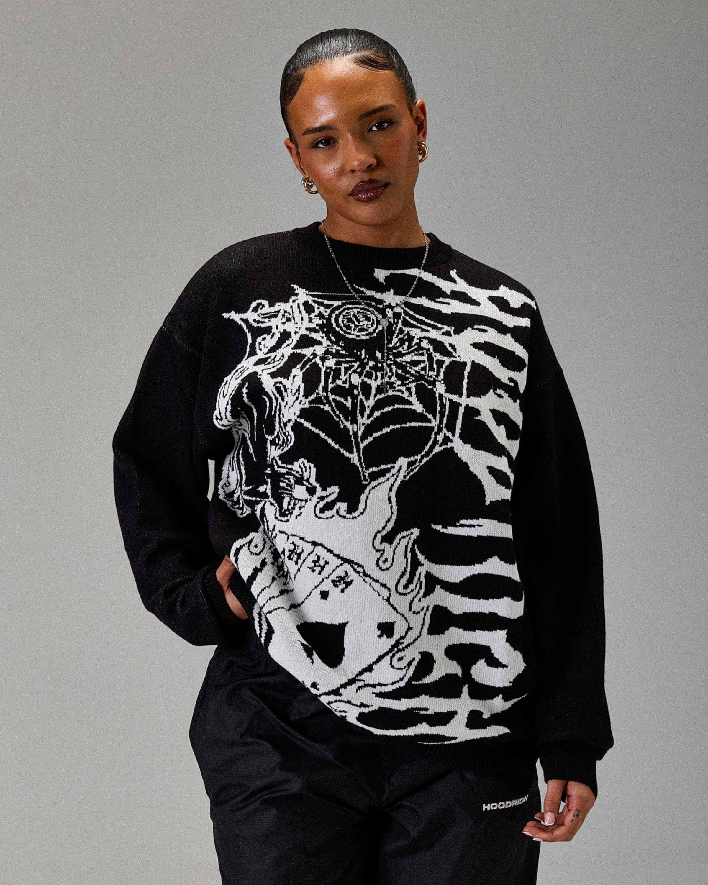 The Winner's Circle Wreckage Knitwear Sweater - Black/white - Image 12